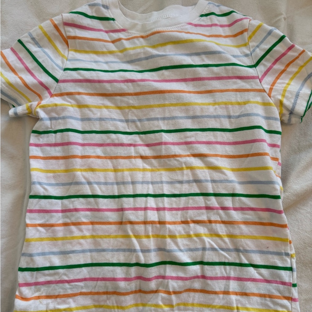 kid’s rainbow striped tshirt